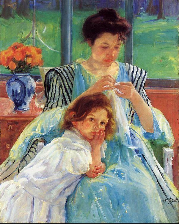 Mary Cassatt Young Mother Sewing 1902